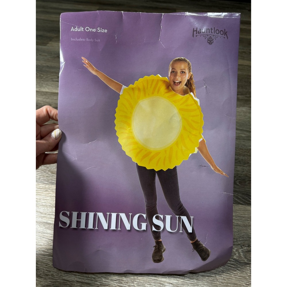 Hauntlook Shining Sun Adult One Size‎ Costume Yellow Bodysuit Halloween Unisex